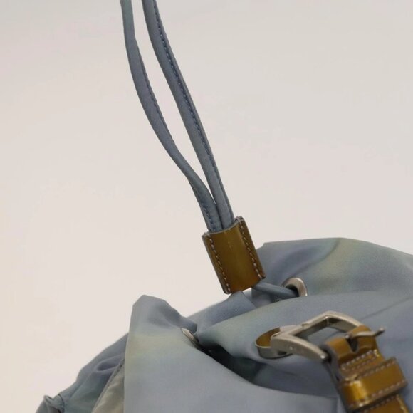 PRADA Backpack Nylon Light Blue Silver Auth 129415 - Picture 7 of 16